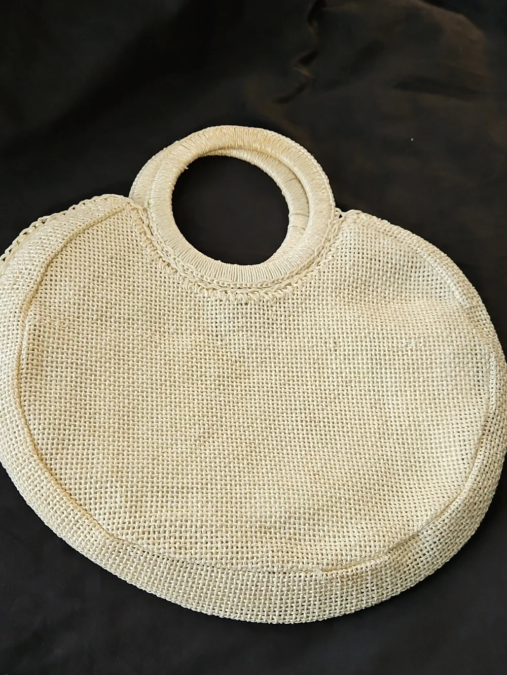 Fossil Woven Wicker Straw Handbag